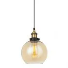 Cardena, industrialna lampa wisząca, czarno złota, E27, MDM-4330/1 GD+AMB